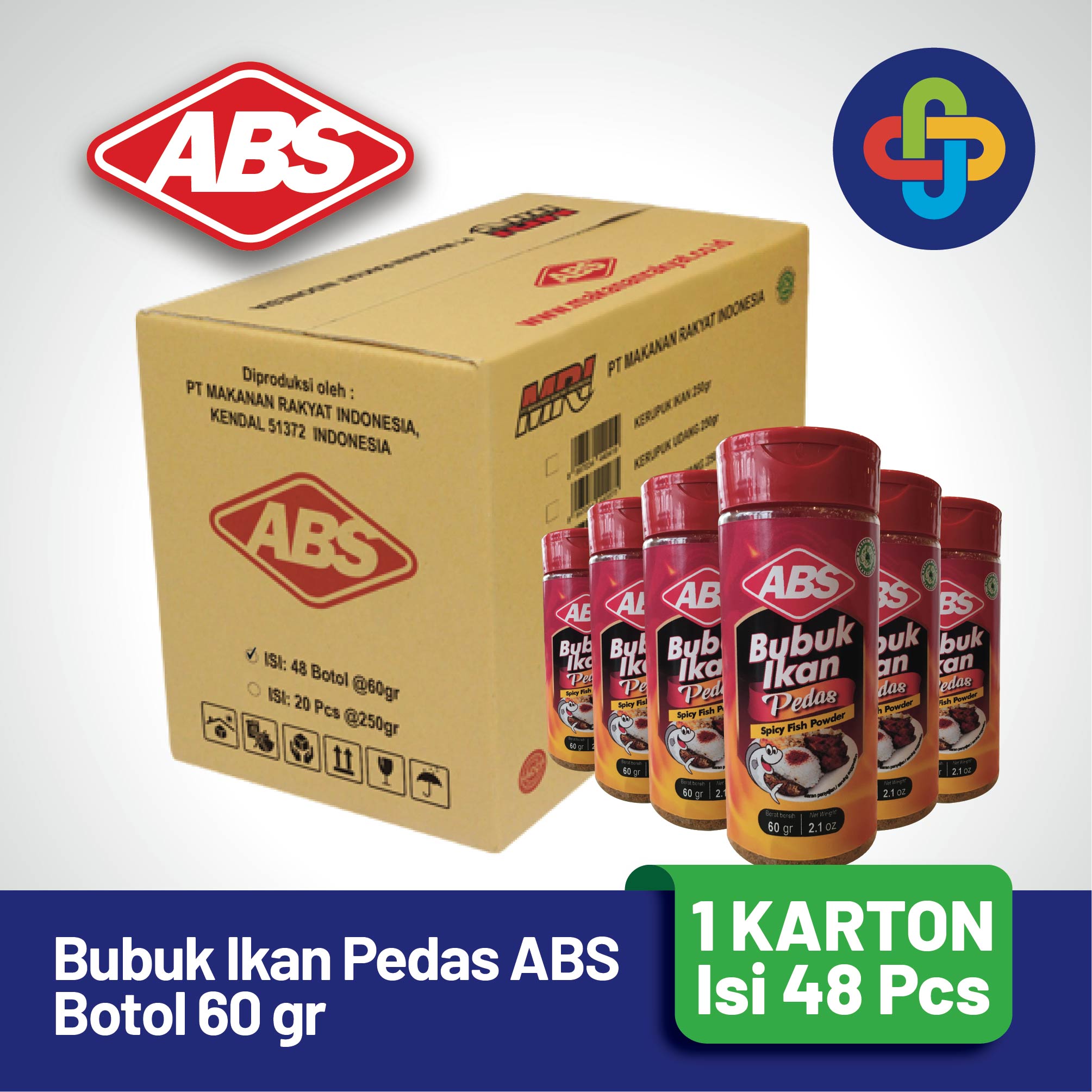 Bubuk Ikan Pedas ABS Botol 60 gr